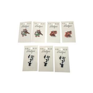 7 Vintage Sew-One Animal Small Appliques Patches Sewing Needle Work Crafts Art